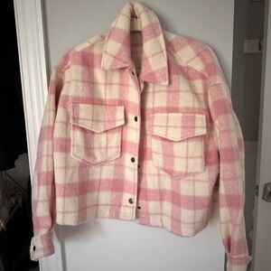Pink Plaid Shacket – Pants Store – Size M